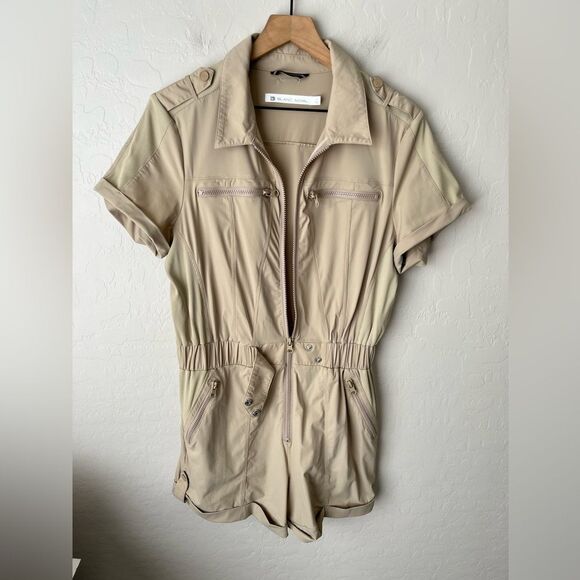 Blanc Noir Mastermind Outdoor Romper Full Zip Belted Safari Size Women’s Large - Picture 4 of 8